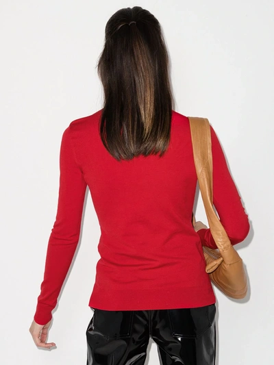 Shop Givenchy Fitted Turtleneck Sweater In Red