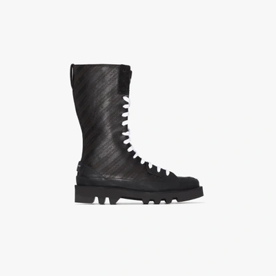 Shop Givenchy Chain Clapham Leather Boots In Black