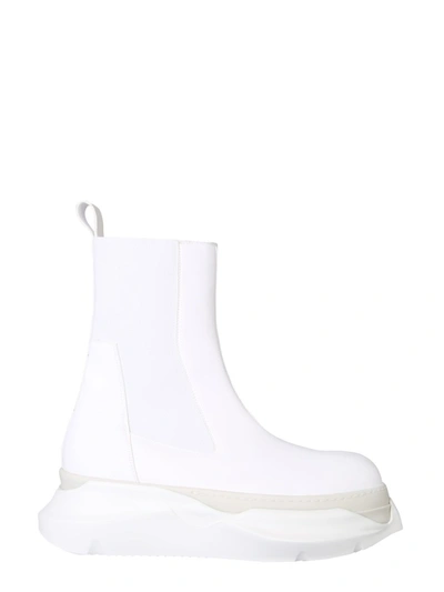 Shop Rick Owens Drkshdw "abstract" Boots In White