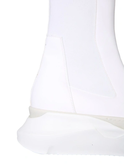 Shop Rick Owens Drkshdw "abstract" Boots In White