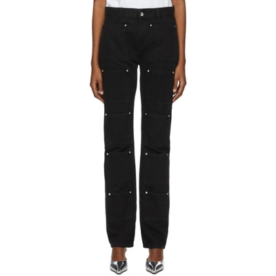 Shop Lourdes Black Multi Pocket Jeans