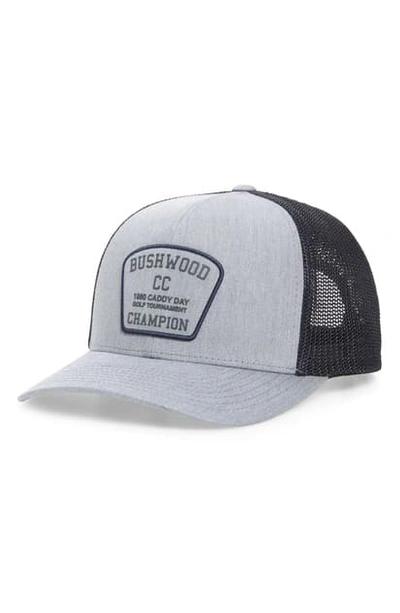 Shop Travismathew Presidential Suite Trucker Hat In Heather Grey
