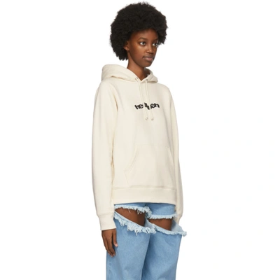 Shop Marc Jacobs Off-white Heaven By  Blocks Logo Hoodie In Off White