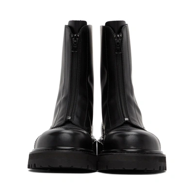 Shop Vetements Black Zip-up Ankle Boots