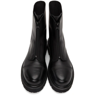 Shop Vetements Black Zip-up Ankle Boots