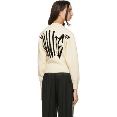 Shop Off-white Graffiti Sweater In Beige/black