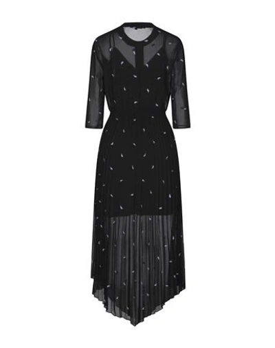 Shop Maje Midi Dress In Black