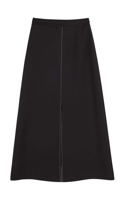 Shop Drae Women's Jesery Stitch Midi Skirt In Black