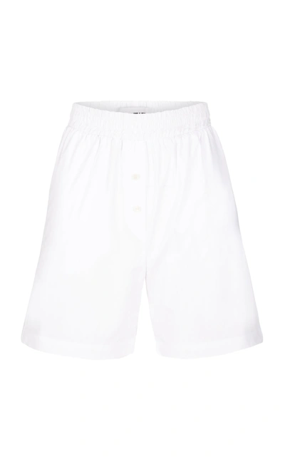 Shop Alfie Cotton Boxer Shorts In White