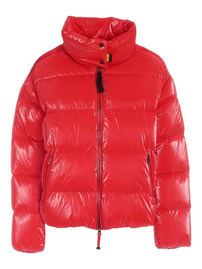 Shop Parajumpers Pia Quilted Down Jacket In Red