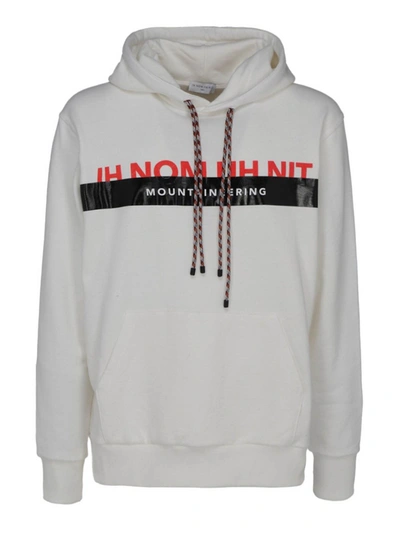Shop Ih Nom Uh Nit Mountaineering Print Hoodie In White