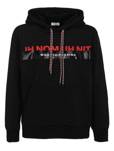 Shop Ih Nom Uh Nit Mountaineering Print Hoodie In Black