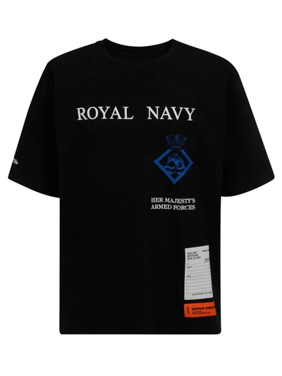 Shop Heron Preston X Ministry Of Defence T-shirt In Black In Blue