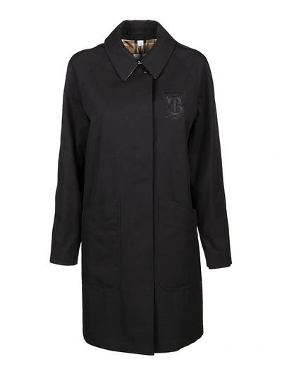 Shop Burberry Sansend Raincoat In Black