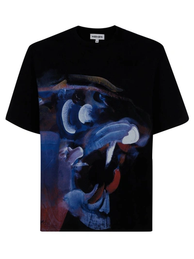 Shop Kenzo Tiger Print T-shirt In Black