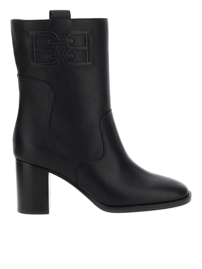 Shop Bally Doris Textured Leather Boots In Black