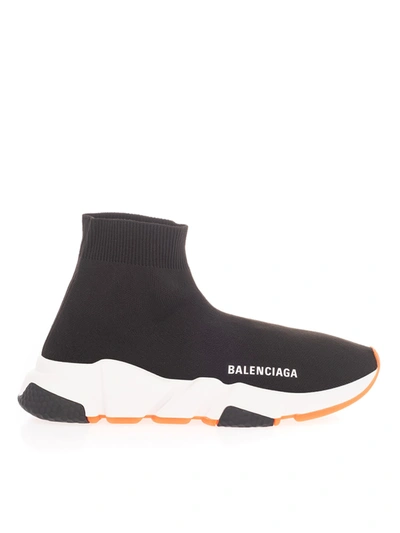 Shop Balenciaga Speed Sneakers In Black And Orange
