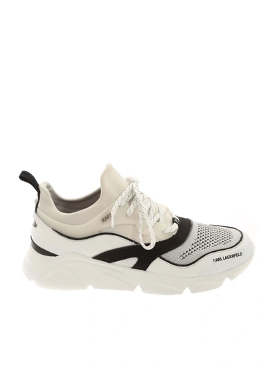 Shop Karl Lagerfeld Verge Lo Lace Runner Sneakers In White