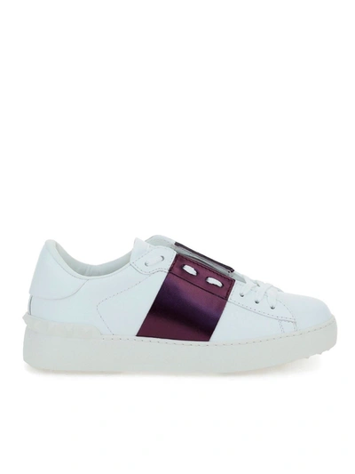 Shop Valentino Open Sneakers In White