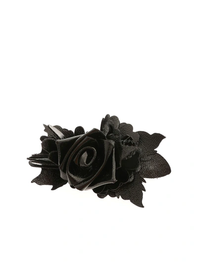 Shop Philosophy Di Lorenzo Serafini Floral Brooch In Black