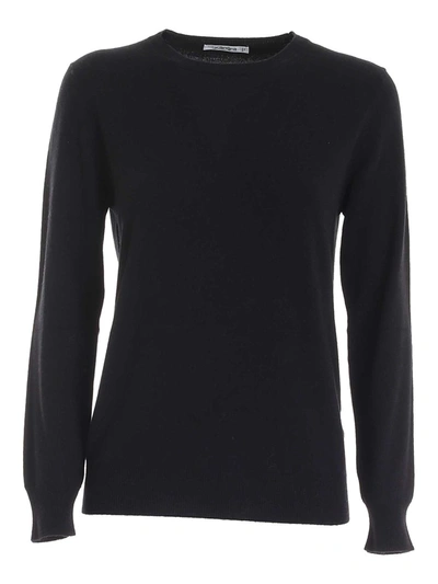Shop Kangra Cashmere Cashmere Wool And Silk Blend Jumper In Black