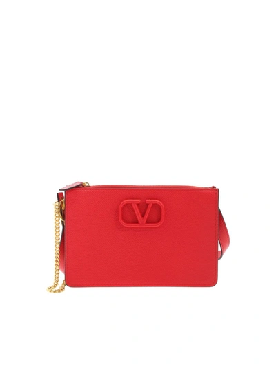 Shop Valentino Mini Pouch Bag In Red