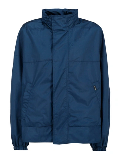 Shop Balenciaga Tech Fabric Jacket In Blue
