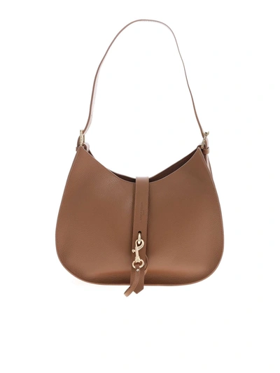 Shop Lancaster Logo Shoulder Bag In Camel Color