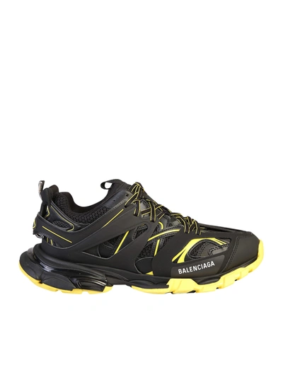 Balenciaga Black And Yellow Track Sneakers | ModeSens
