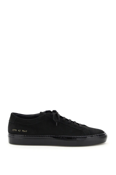 Shop Common Projects Achilles Nubuck Lux Sneakers In Black (black)