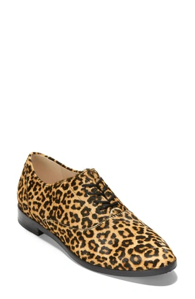 Shop Cole Haan Modern Classics Oxford In Printed Ocelot Haircalf