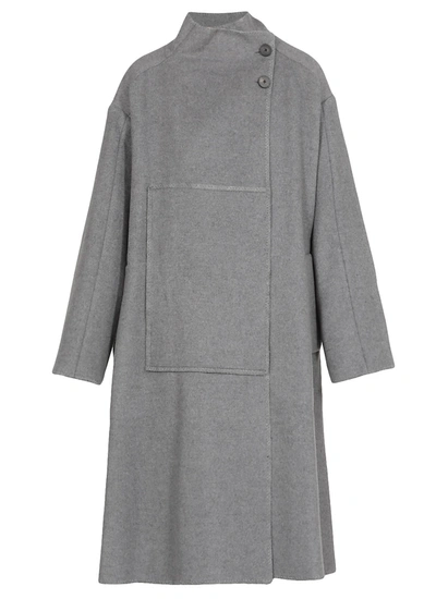 Shop 3.1 Phillip Lim / フィリップ リム Melton Wool Blend Blanket Coat In Charcoal Grey