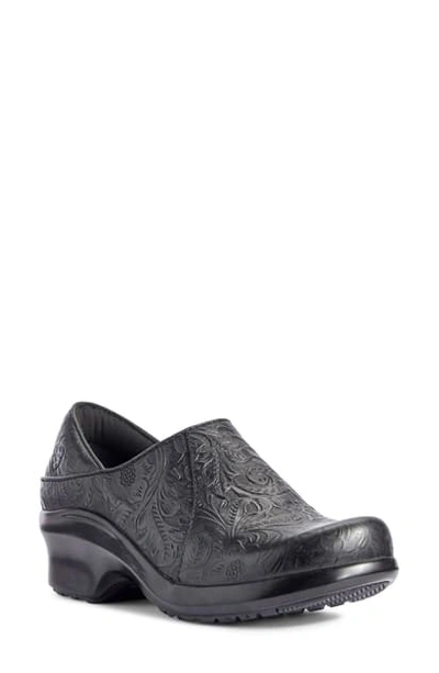 Shop Ariat Expert Leather Clog In Tulle Black Leather/ Black