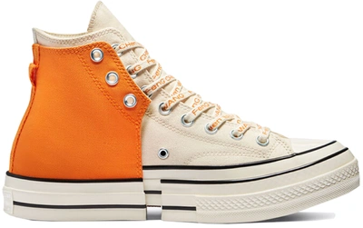 Pre-owned Converse  Chuck Taylor All-star 2-in-1 70s Hi Feng Chen Wang Orange Ivory In Persimmon Orange/natural Ivory