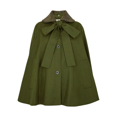 Shop Loewe Army Green Cotton-twill Jacket In Khaki