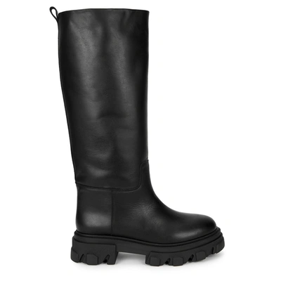 Shop Gia Couture Gia Borghini X Pernille Teisbaek Black Leather Knee-high Boots