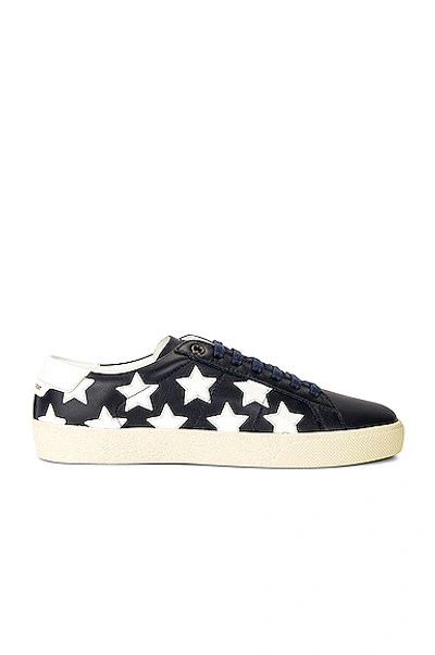 Shop Saint Laurent Court Classic California Sneakers In Marine & Blanc Optique