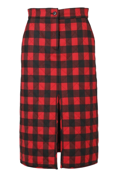 Shop Msgm Skirt In Rosso