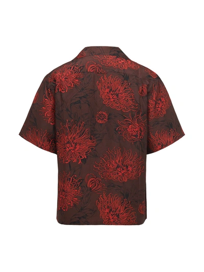 Shop Prada Floral-print Shirt In Red