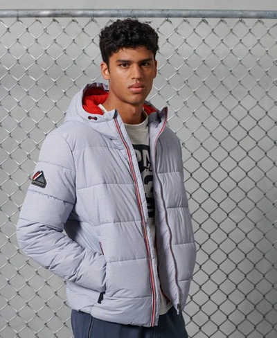 Shop Superdry Sports Puffer Jacket In Grey