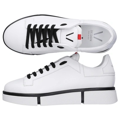 Shop V Design Low-top Sneakers Wpic01 Calfskin In White