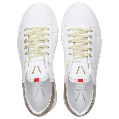 Shop V Design Sneakers White Wpam02 In White,gold