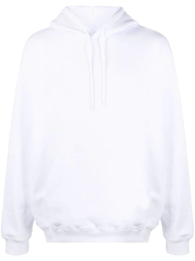 Msgm Logo-print Pullover Hoodie In White