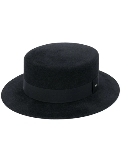 Shop Saint Laurent Wide Brim Hat In Black