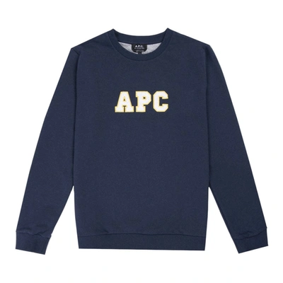 Shop Apc Malcolm Sweater In Navy