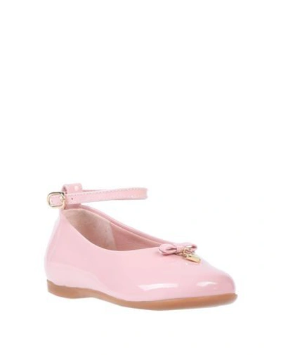 Shop Dolce & Gabbana Ballet Flats In Light Pink
