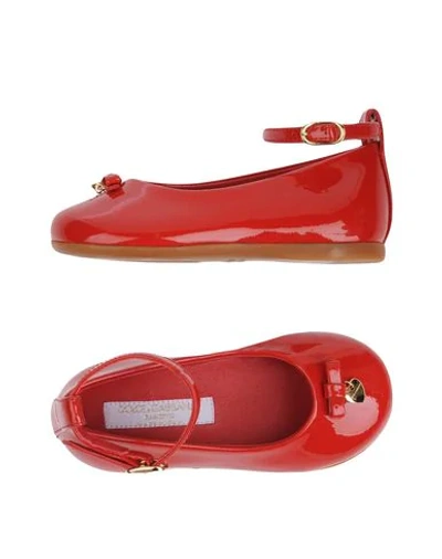 Shop Dolce & Gabbana Ballet Flats In Red