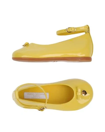 Shop Dolce & Gabbana Ballet Flats In Yellow