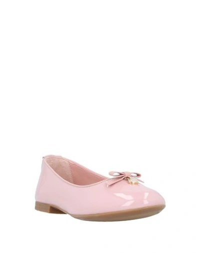 Shop Dolce & Gabbana Ballet Flats In Pastel Pink