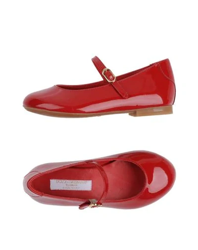 Shop Dolce & Gabbana Ballet Flats In Red